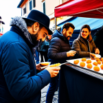 Home 4 전국의 유명한 음식 축제 정보 공유하기 - **Prompt:** "A vibrant Italian street food festival, featuring 'arancine siciliane' and other region...