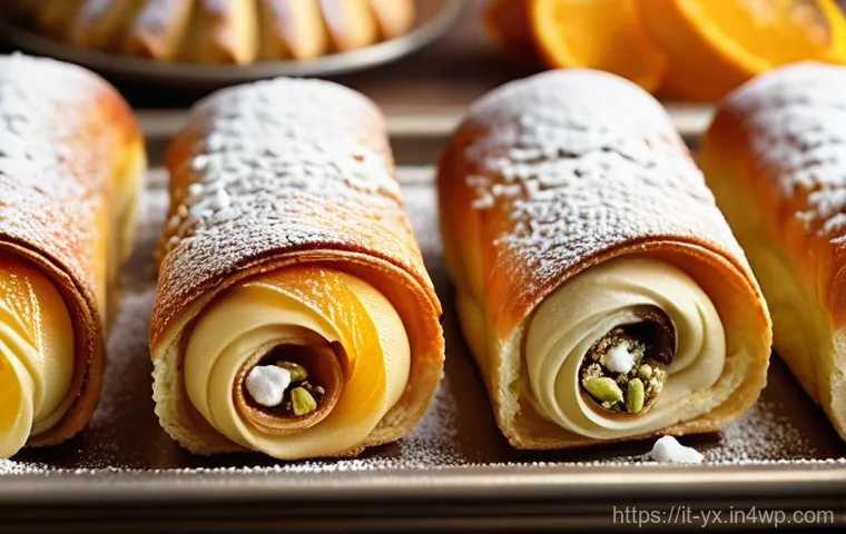 여행 중의 디저트 탐방 경험 - **Prompt 1: Classic Italian Pasticceria Display**
"A captivating close-up photograph of a meticu...